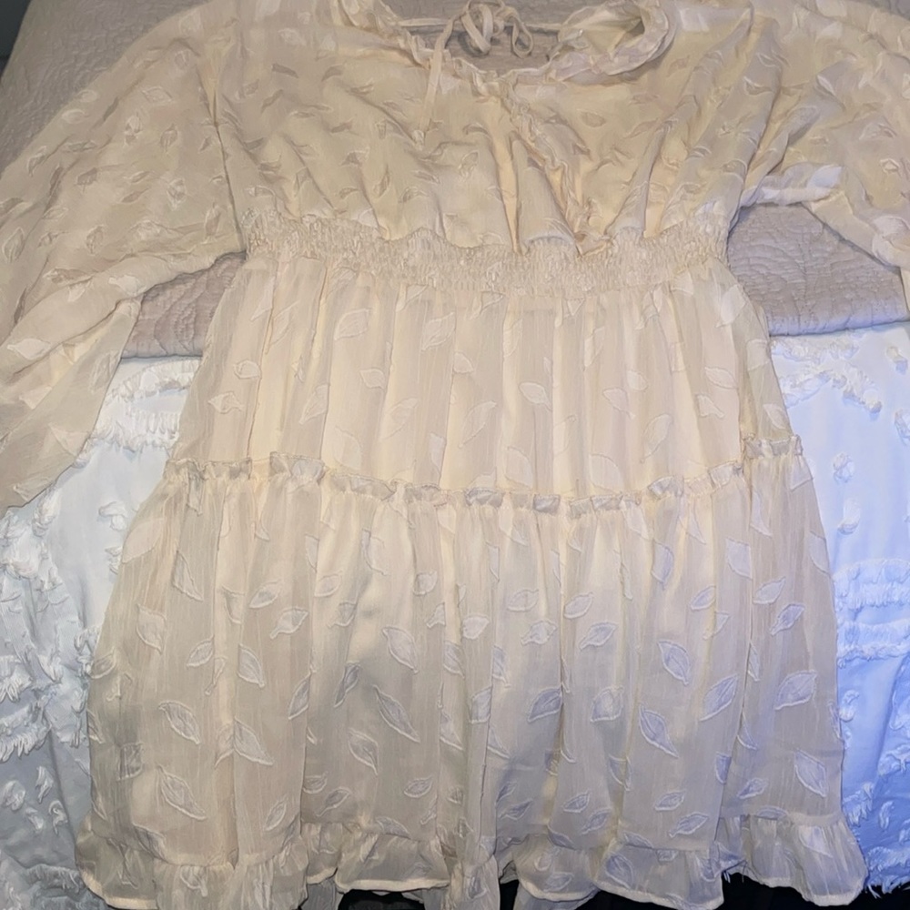 Cream petal dress! Never worn
